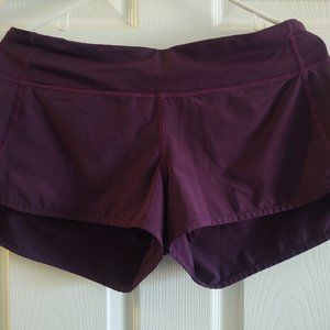 Lululemon women's used speed up short low rise lined 2.5"